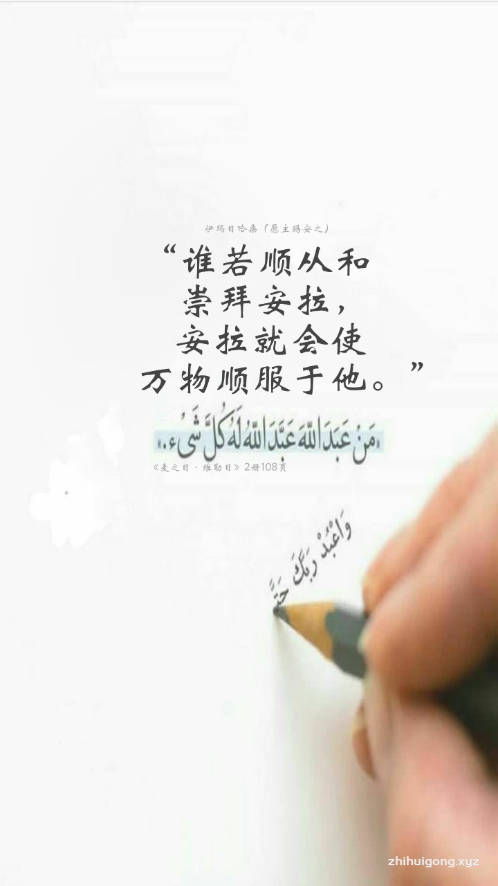 谁若顺从和崇拜安拉，安拉就会使万物顺服与他