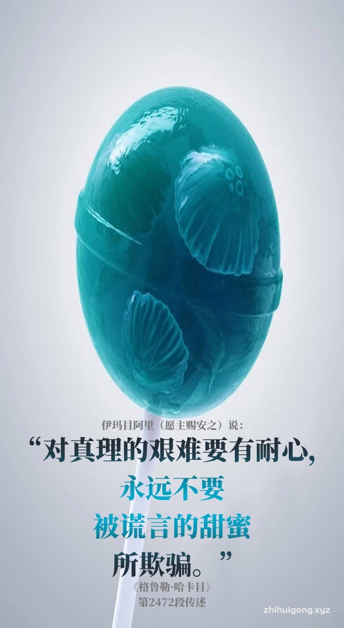 对真理的艰难要有耐心，永远不要被谎言的甜蜜所欺骗