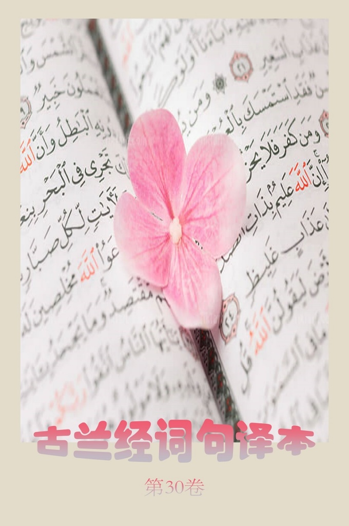 《古兰经词句译本第30卷》   此书是彩印版古兰经第30卷译本，并突出古兰经的读法规则。