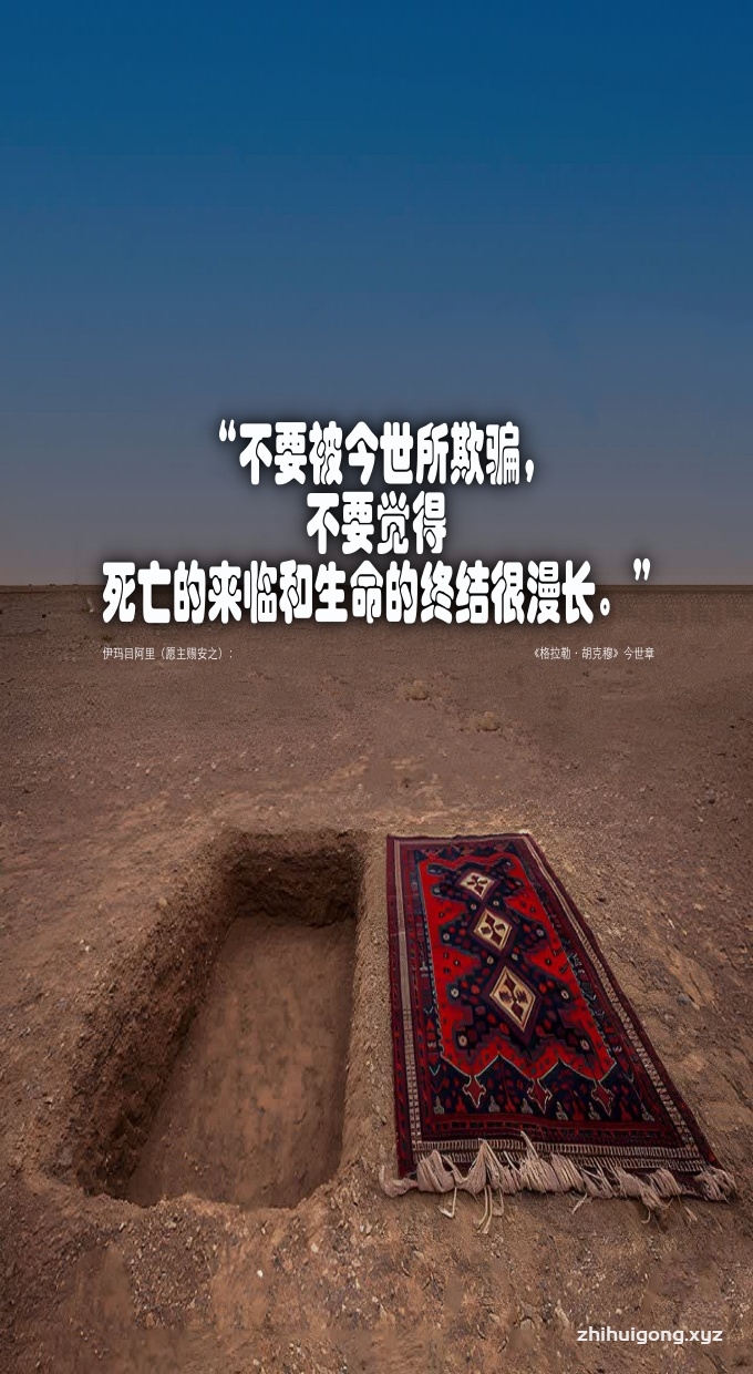 伊玛目阿里： “不要被今世所欺骗，不要觉得死亡的来临和生命的终结很漫长。”