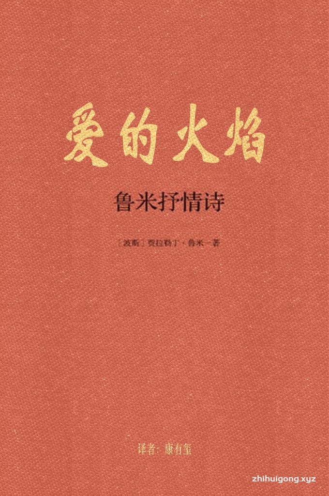 《爱的火焰》   爱是鲁米诗歌中的一个重要主题，也是“苏菲的立基之根”。无论何种艺术形式，无论何时何地，爱都是全世界的共同母题与通用语言。鲁米说：“爱是内在不灭之光。”爱作为人类的共性，对应苏菲主义的四分法中精神的部分，真主可以说正是这些共性集合的化身。